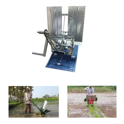 Double Row Stainless Steel Manual Rice Planter of 10 inch Row Spacing with 120/min Planting Frequency